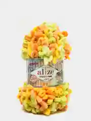 Горчичный пряжа Alize Puffy fine