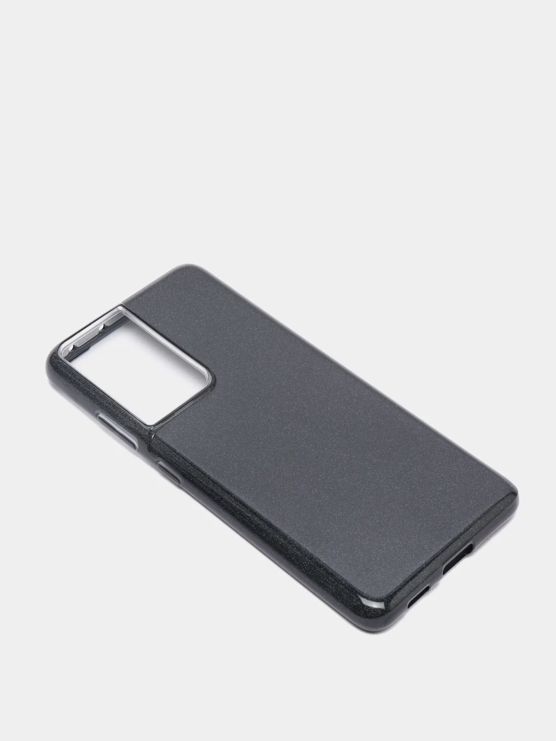 Черный чехол блестящий Samsung S21 Ultra
