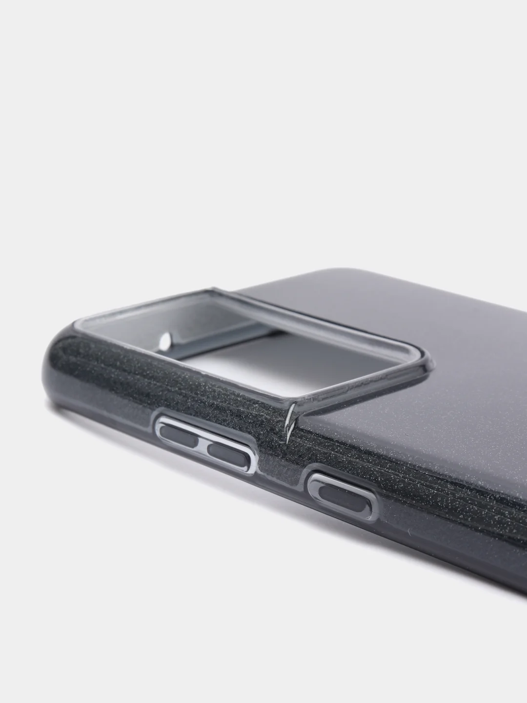 Черный чехол блестящий Samsung S21 Ultra