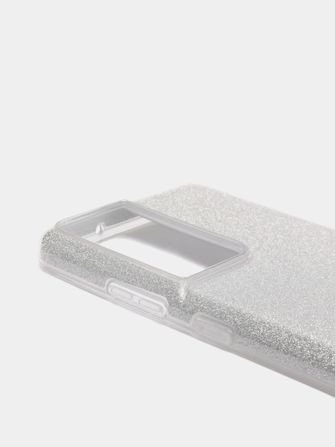 Серебряный чехол блестящий Samsung S21 Ultra