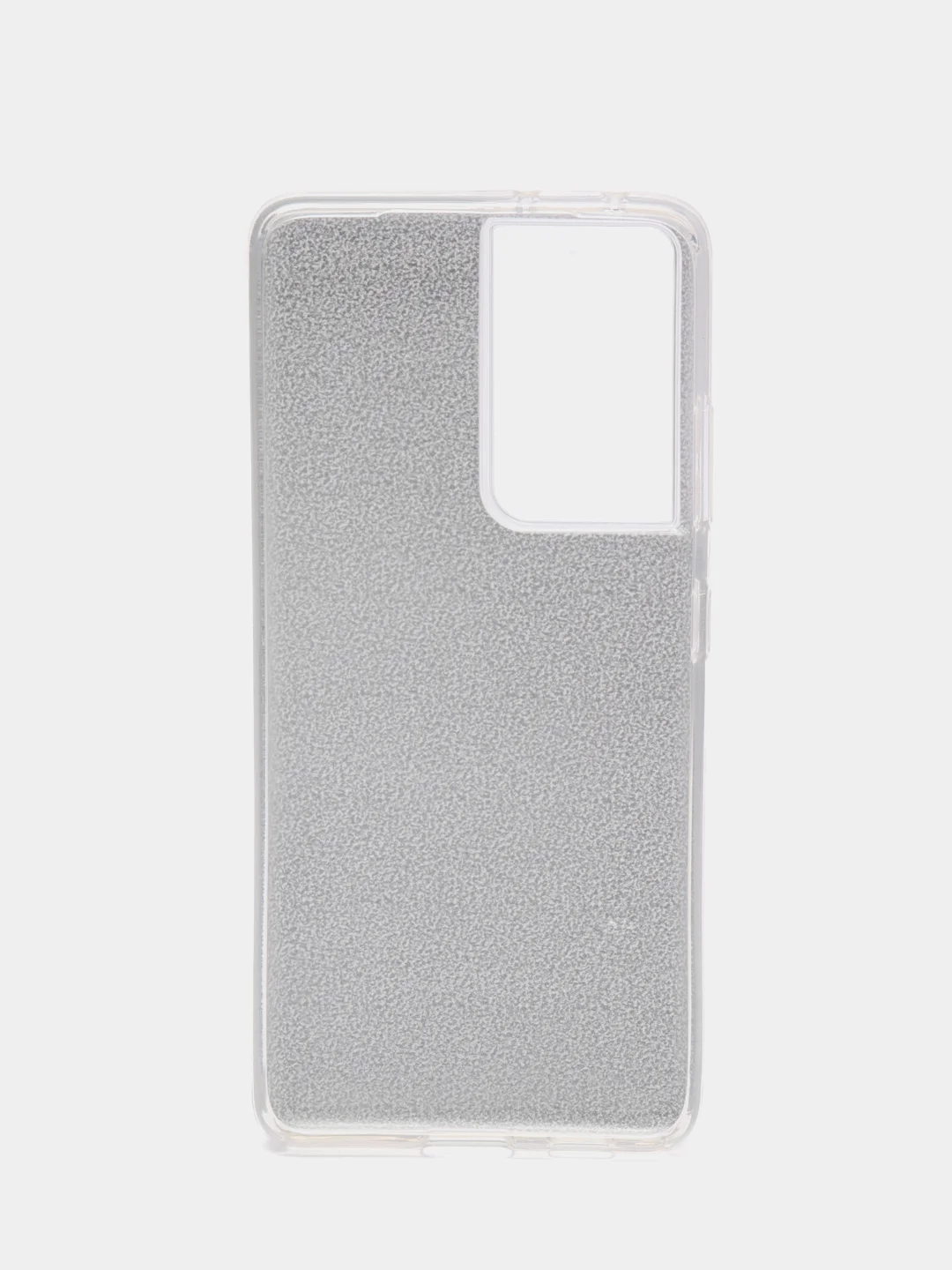 Серебряный чехол блестящий Samsung S21 Ultra