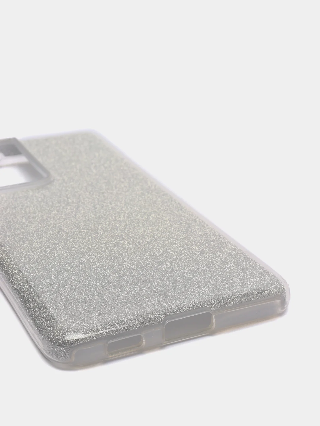 Серебряный чехол блестящий Samsung S21 Ultra