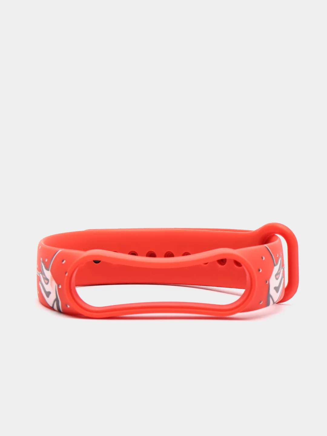 Красный ремешок с принтом для Xiaomi Mi Band 5, Band 6, силиконовый