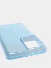 Голубой чехол блестящий Samsung S21 Ultra