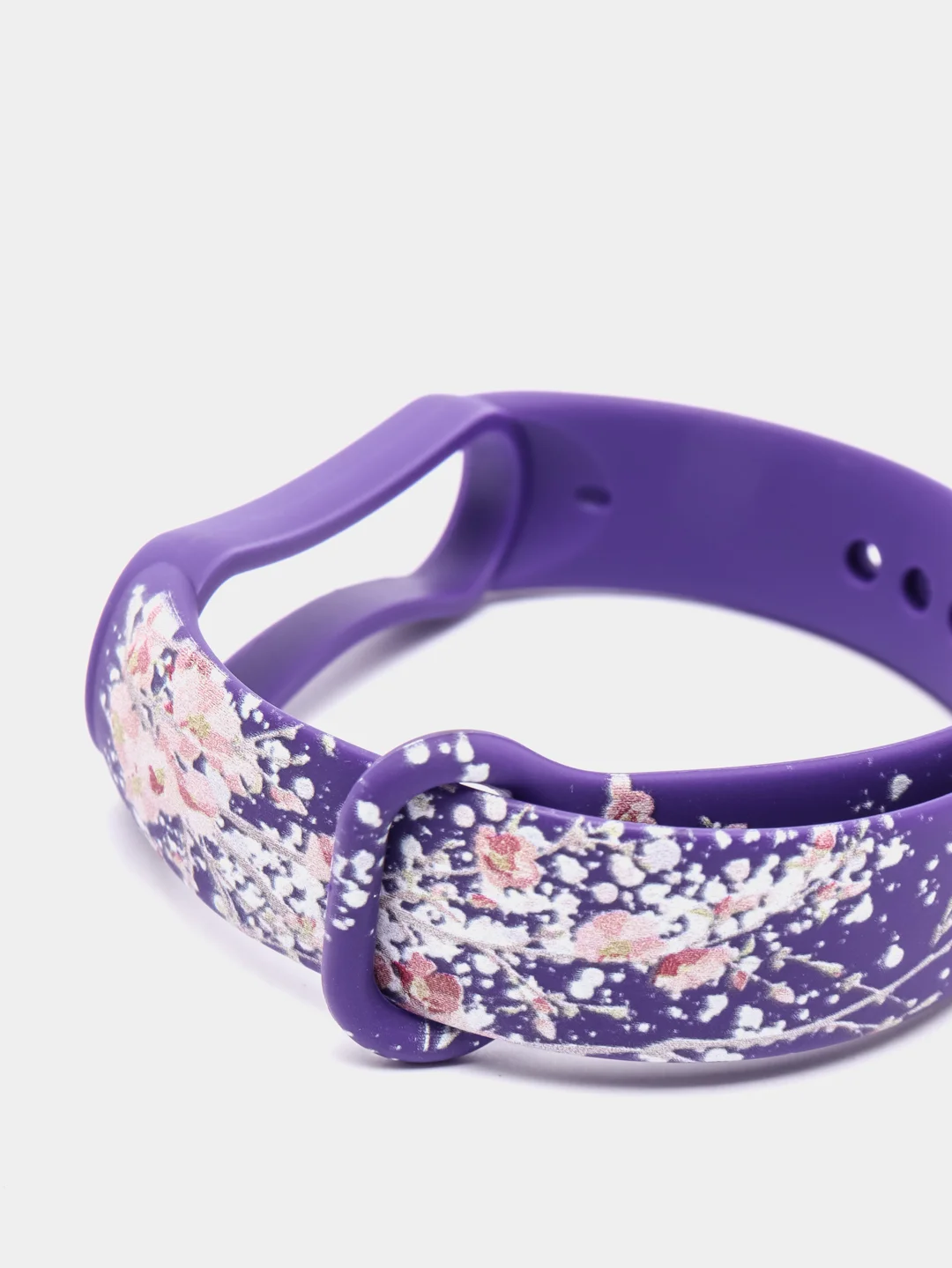 Пурпурный ремешок с принтом для Xiaomi Mi Band 5, Band 6, силиконовый
