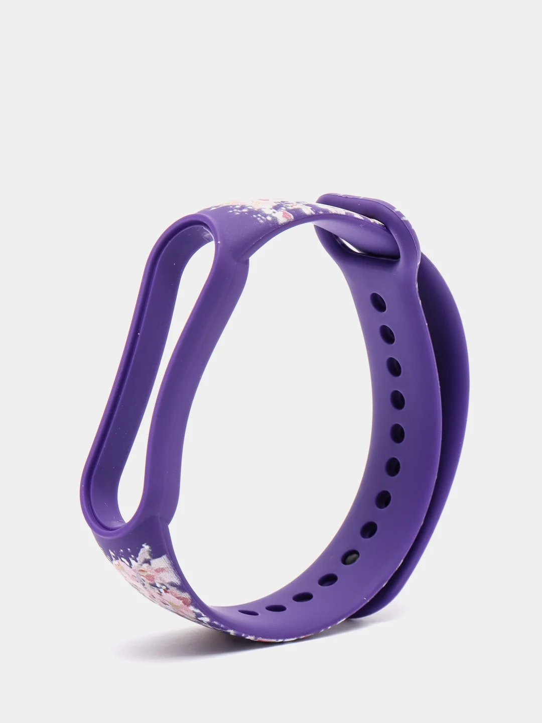 Пурпурный ремешок с принтом для Xiaomi Mi Band 5, Band 6, силиконовый