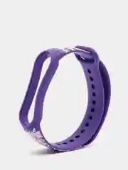 Пурпурный ремешок с принтом для Xiaomi Mi Band 5, Band 6, силиконовый