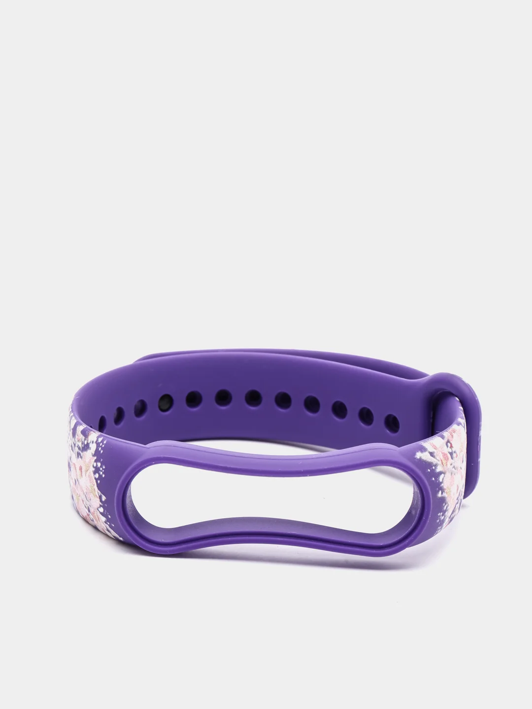 Пурпурный ремешок с принтом для Xiaomi Mi Band 5, Band 6, силиконовый