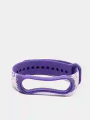 Пурпурный ремешок с принтом для Xiaomi Mi Band 5, Band 6, силиконовый