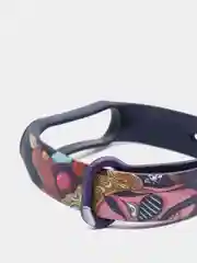 Индиго ремешок с принтом для Xiaomi Mi Band 5, Band 6, силиконовый