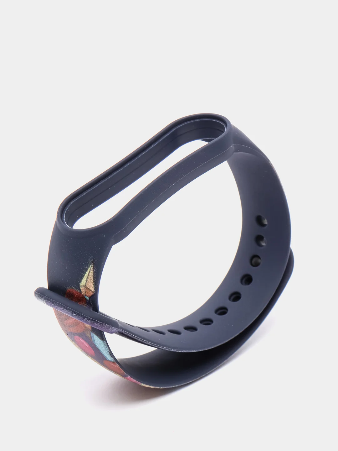 Индиго ремешок с принтом для Xiaomi Mi Band 5, Band 6, силиконовый