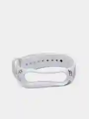 Белый ремешок с принтом для Xiaomi Mi Band 5, Band 6, силиконовый