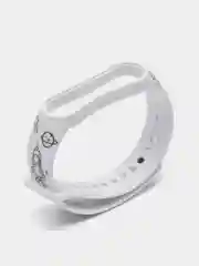 Белый ремешок с принтом для Xiaomi Mi Band 5, Band 6, силиконовый