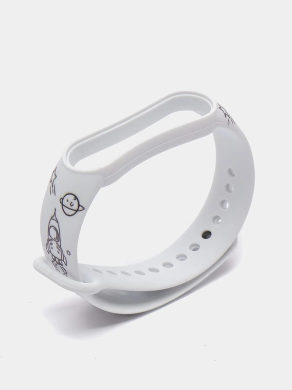 Ремешок с принтом для Xiaomi Mi Band 5, Band 6, силиконовый