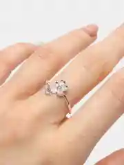 Безразмерное кольцо, регулируемое, посеребренное
