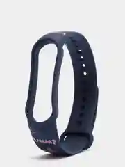 Синий силиконовый ремешок с принтом для Xiaomi Mi Band 7 / 3 / 4 / 5 / 6