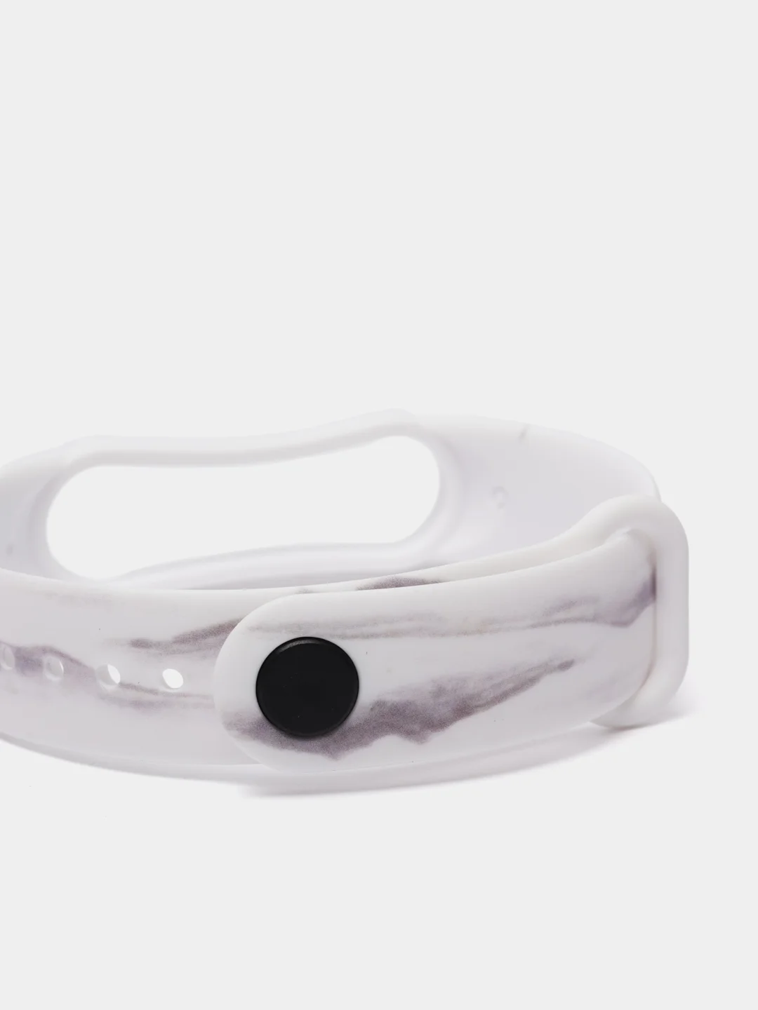 Серый ремешок для Xiaomi mi band 3 / 4 / 5 / 6 / 7  силиконовый мраморный сяоми ми банд фитнес