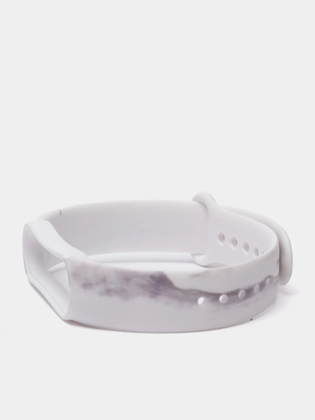 Серый ремешок для Xiaomi mi band 3 / 4 / 5 / 6 / 7  силиконовый мраморный сяоми ми банд фитнес