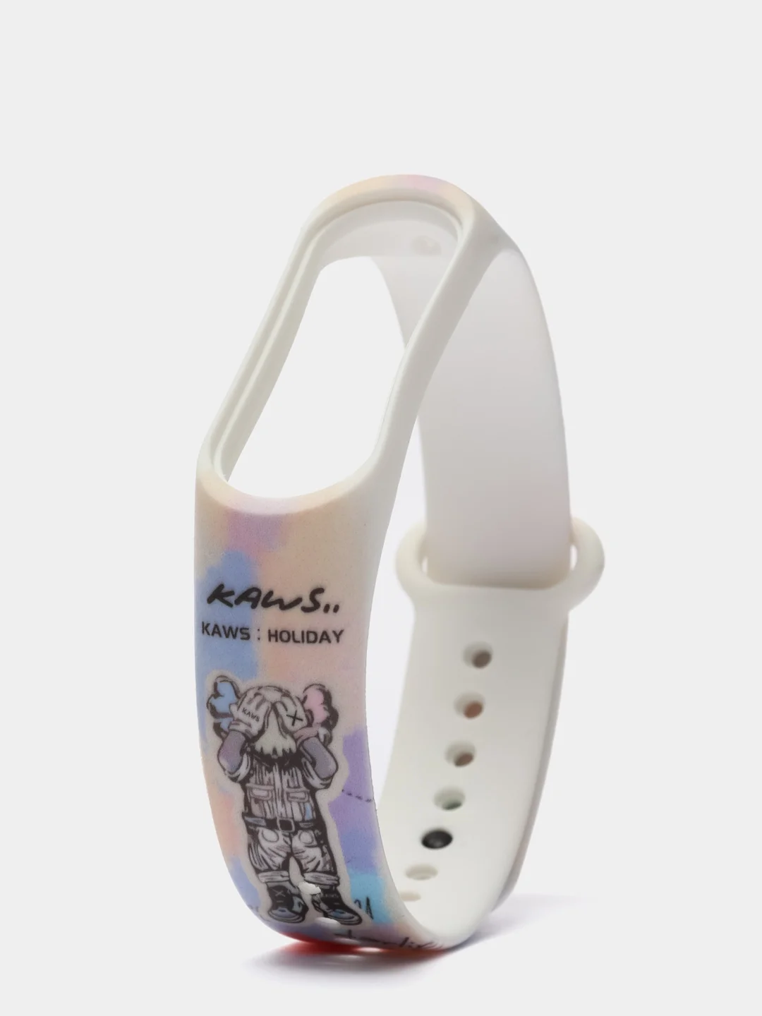 Фуксия силиконовый ремешок с принтом для Xiaomi Mi Band 7 / 3 / 4 / 5 / 6