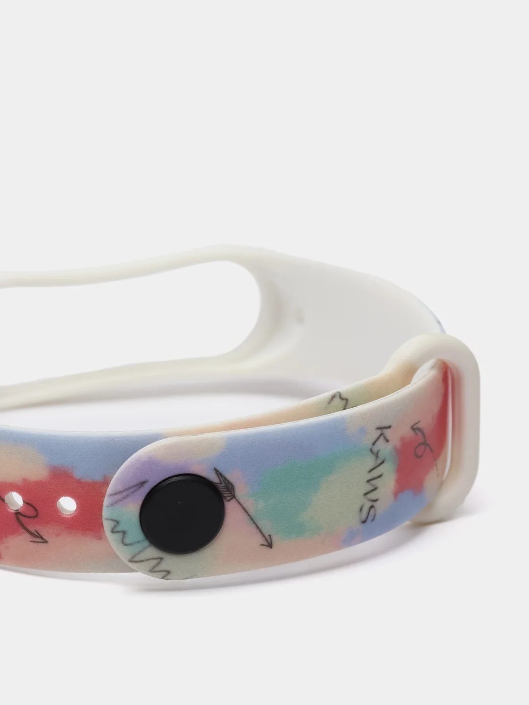 Фуксия силиконовый ремешок с принтом для Xiaomi Mi Band 7 / 3 / 4 / 5 / 6