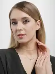 Серый цепочка женская на шею