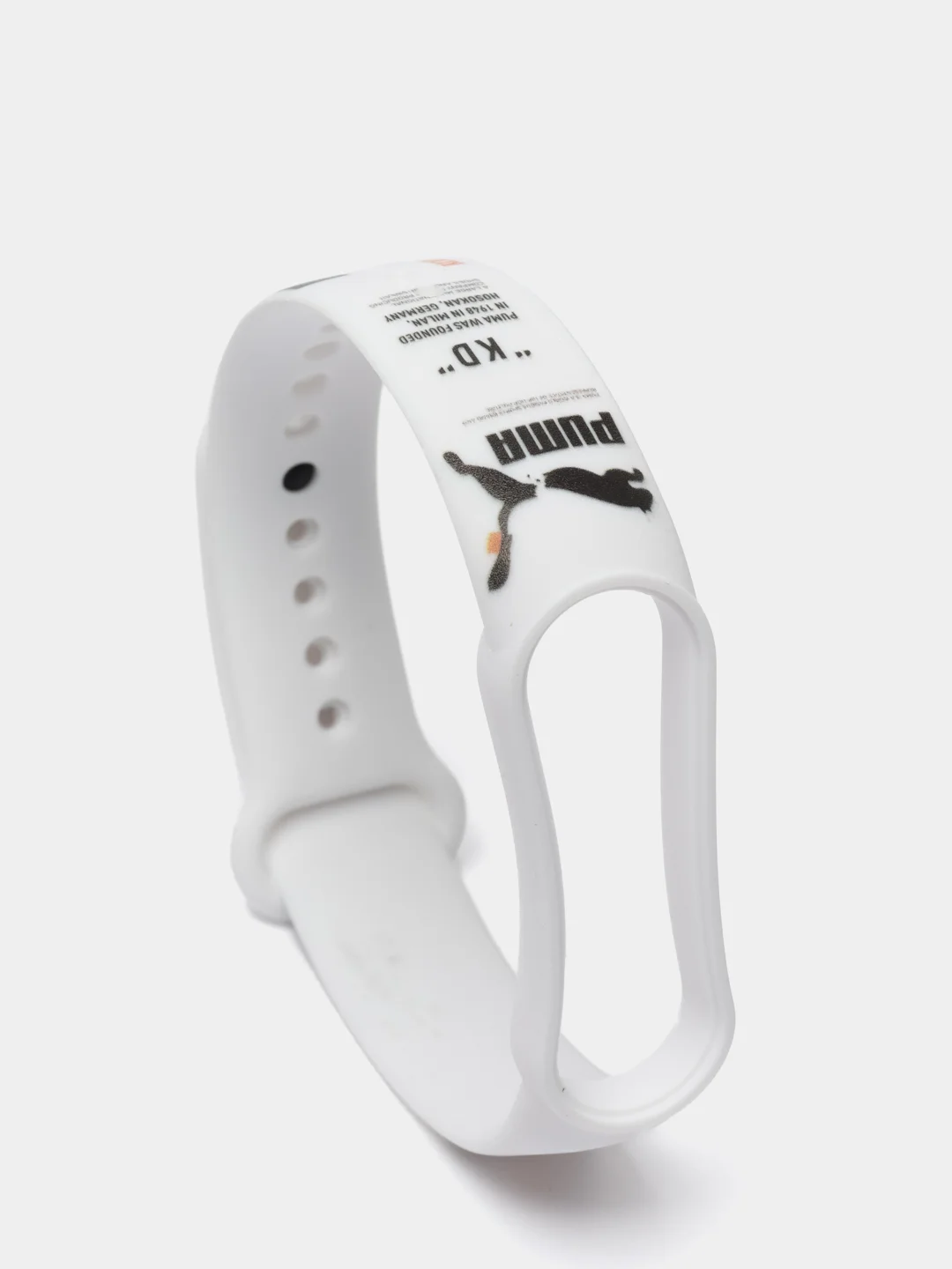 Молочный силиконовый ремешок с принтом для Xiaomi Mi Band 7 / 3 / 4 / 5 / 6