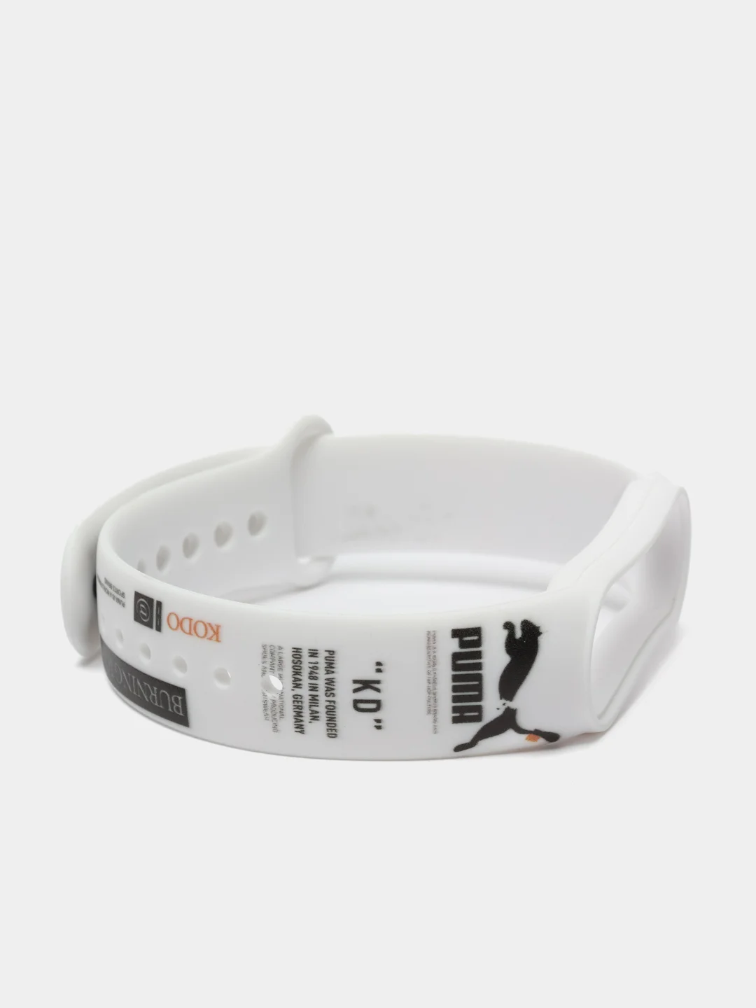 Молочный силиконовый ремешок с принтом для Xiaomi Mi Band 7 / 3 / 4 / 5 / 6