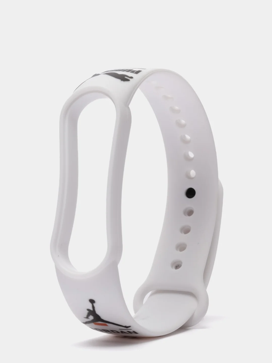 Молочный силиконовый ремешок с принтом для Xiaomi Mi Band 7 / 3 / 4 / 5 / 6
