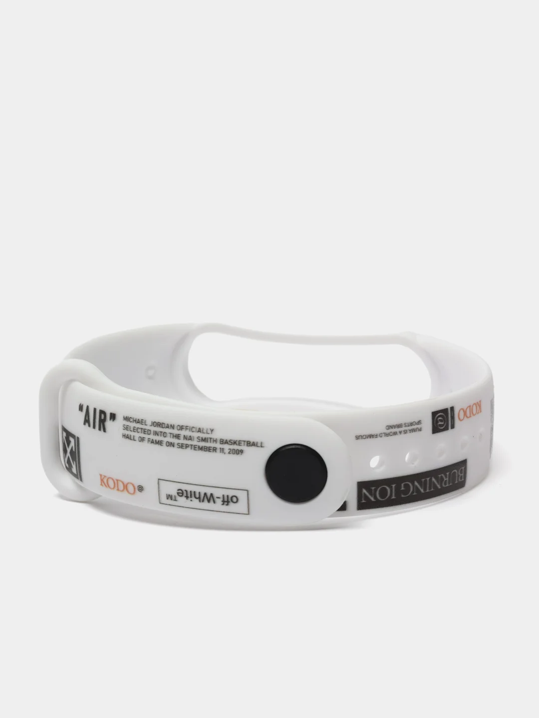 Молочный силиконовый ремешок с принтом для Xiaomi Mi Band 7 / 3 / 4 / 5 / 6