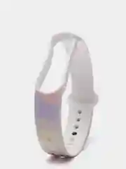 Бежевый силиконовый ремешок с принтом для Xiaomi Mi Band 7 / 3 / 4 / 5 / 6