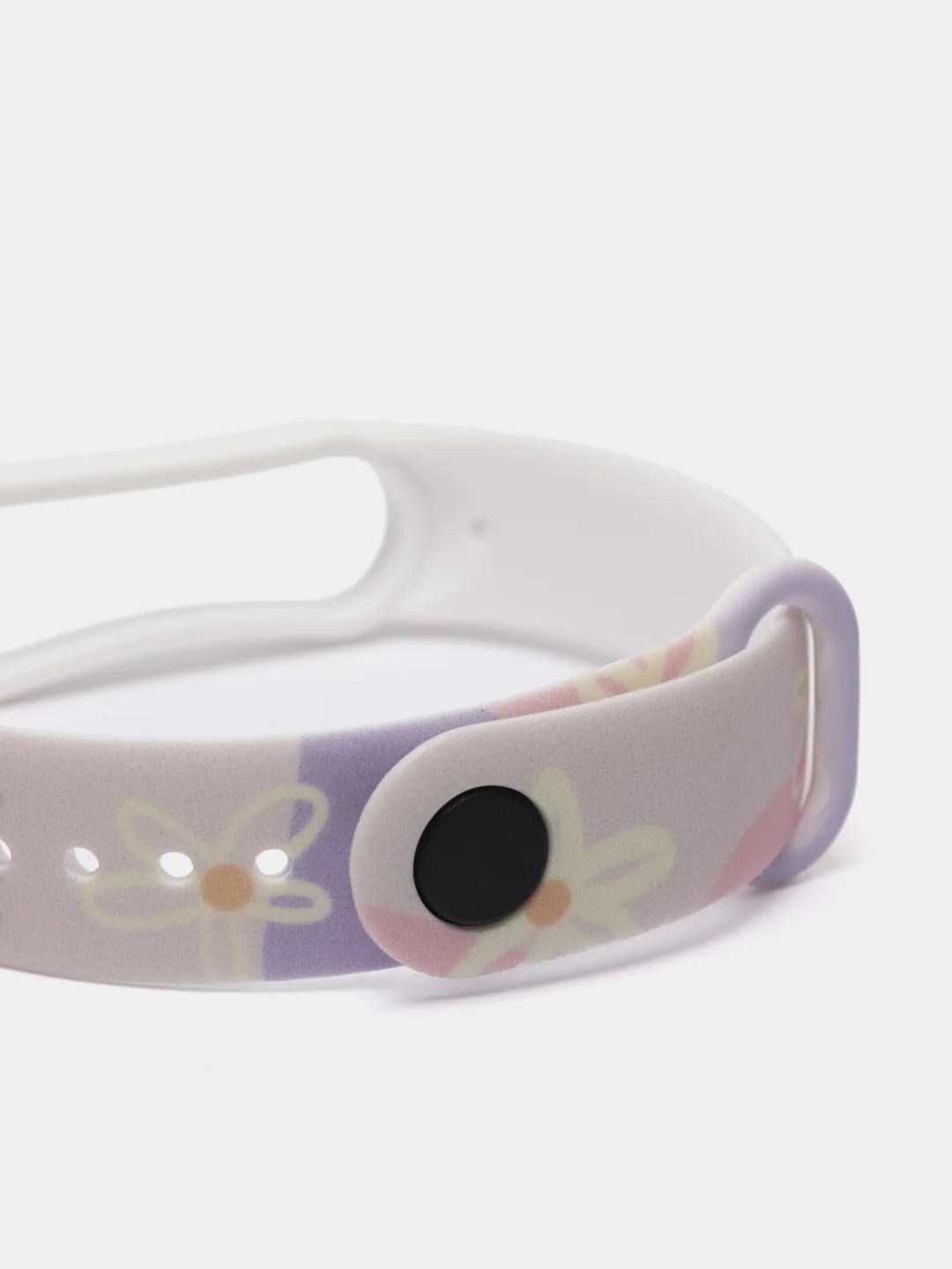 Бежевый силиконовый ремешок с принтом для Xiaomi Mi Band 7 / 3 / 4 / 5 / 6