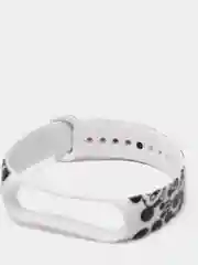 Кремовый силиконовый ремешок с принтом для Xiaomi Mi Band 7 / 3 / 4 / 5 / 6