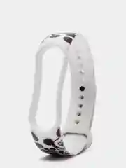 Кремовый силиконовый ремешок с принтом для Xiaomi Mi Band 7 / 3 / 4 / 5 / 6