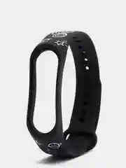 Фиолетовый силиконовый ремешок с принтом для Xiaomi Mi Band 7 / 3 / 4 / 5 / 6