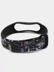 Темно-синий силиконовый ремешок с принтом для Xiaomi Mi Band 7 / 3 / 4 / 5 / 6