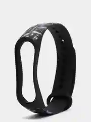 Темно-синий силиконовый ремешок с принтом для Xiaomi Mi Band 7 / 3 / 4 / 5 / 6
