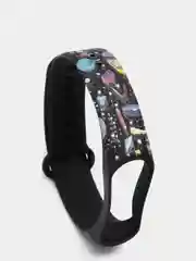 Темно-синий силиконовый ремешок с принтом для Xiaomi Mi Band 7 / 3 / 4 / 5 / 6