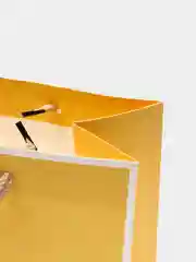 Желтый пакет подарочный Lets party, 27 х 23 х 11,5 см