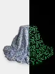 Темно-синий плед флисовый, светящийся в темноте, 180 х 200