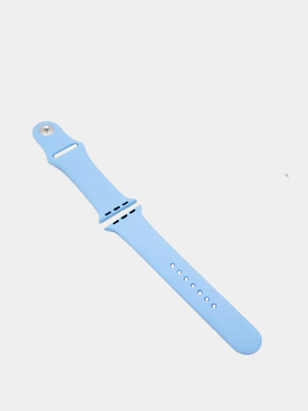 Небесно-голубой силиконовый ремешок для Apple Watch 3, 4, 5, 6, 7 SE на 38/40 и 42/44