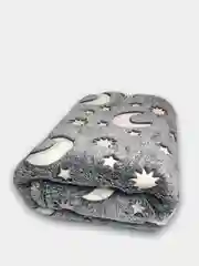 Серый плед флисовый, светящийся в темноте, 180 х 200