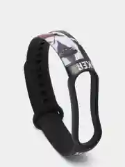 Терракотовый силиконовый ремешок с принтом для Xiaomi Mi Band 7 / 3 / 4 / 5 / 6