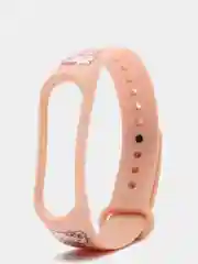 Пудровый силиконовый ремешок с принтом для Xiaomi Mi Band 7 / 3 / 4 / 5 / 6