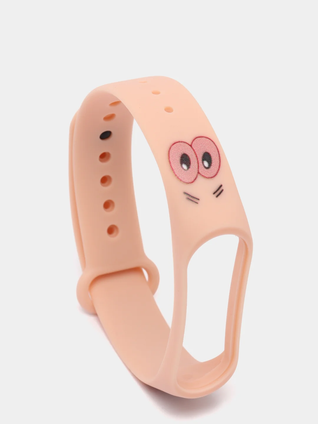 Розовый силиконовый ремешок с принтом для Xiaomi Mi Band 7 / 3 / 4 / 5 / 6