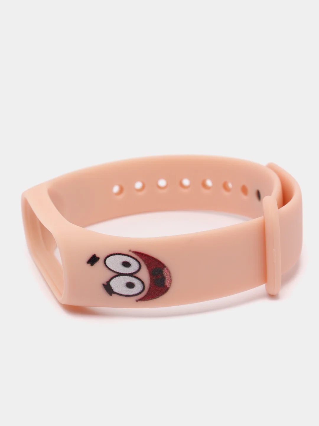 Розовый силиконовый ремешок с принтом для Xiaomi Mi Band 7 / 3 / 4 / 5 / 6