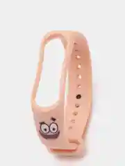 Розовый силиконовый ремешок с принтом для Xiaomi Mi Band 7 / 3 / 4 / 5 / 6