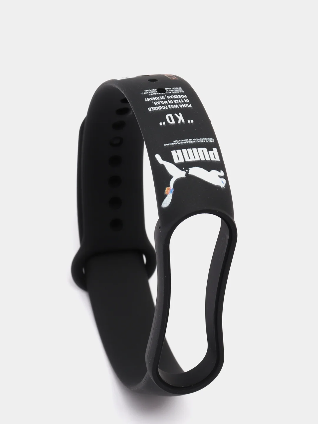 Тёмно-коричневый силиконовый ремешок с принтом для Xiaomi Mi Band 7 / 3 / 4 / 5 / 6
