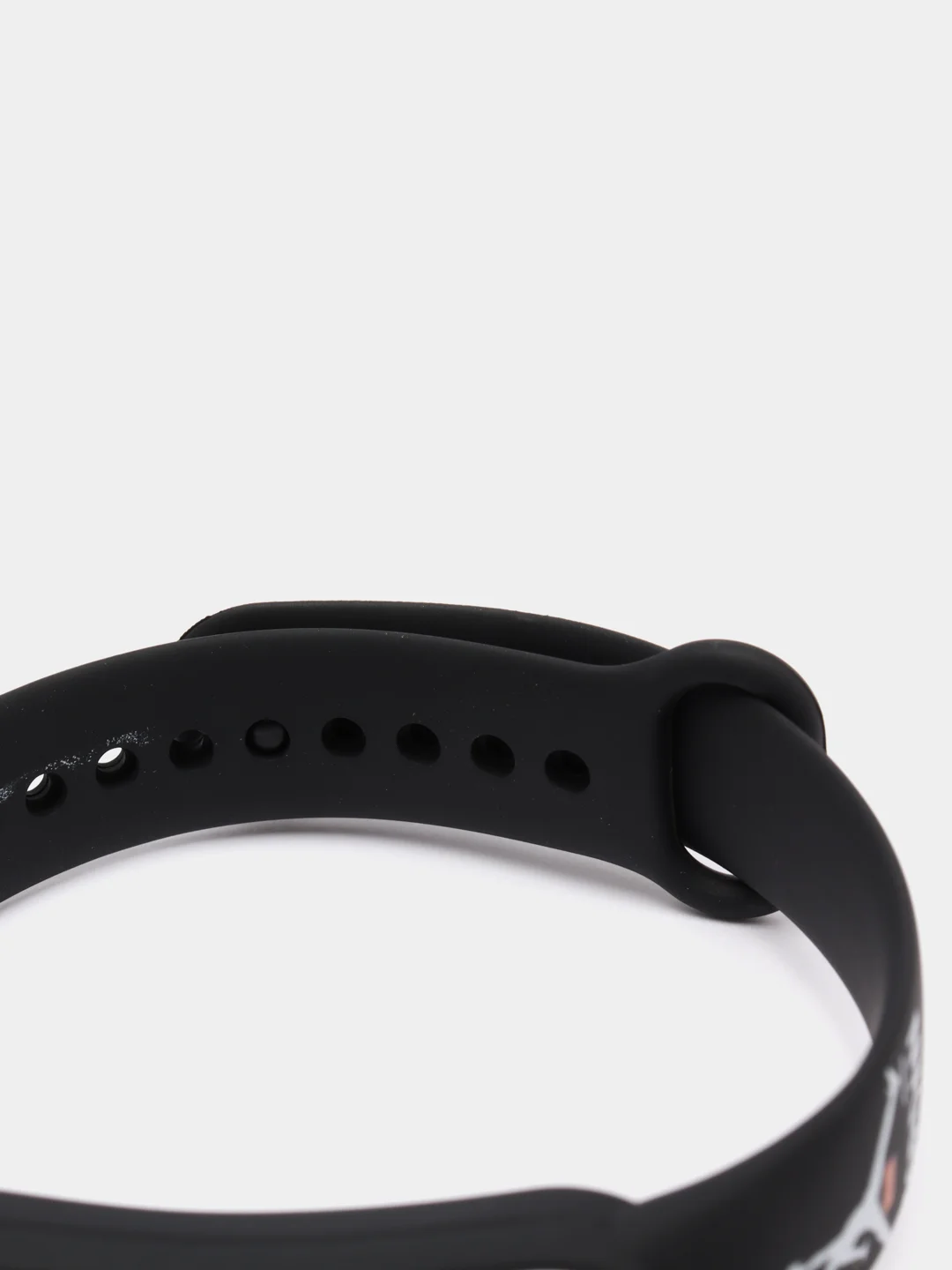 Тёмно-коричневый силиконовый ремешок с принтом для Xiaomi Mi Band 7 / 3 / 4 / 5 / 6