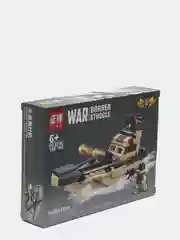 Тёмно-зелёный детский конструктор War, 160 деталей