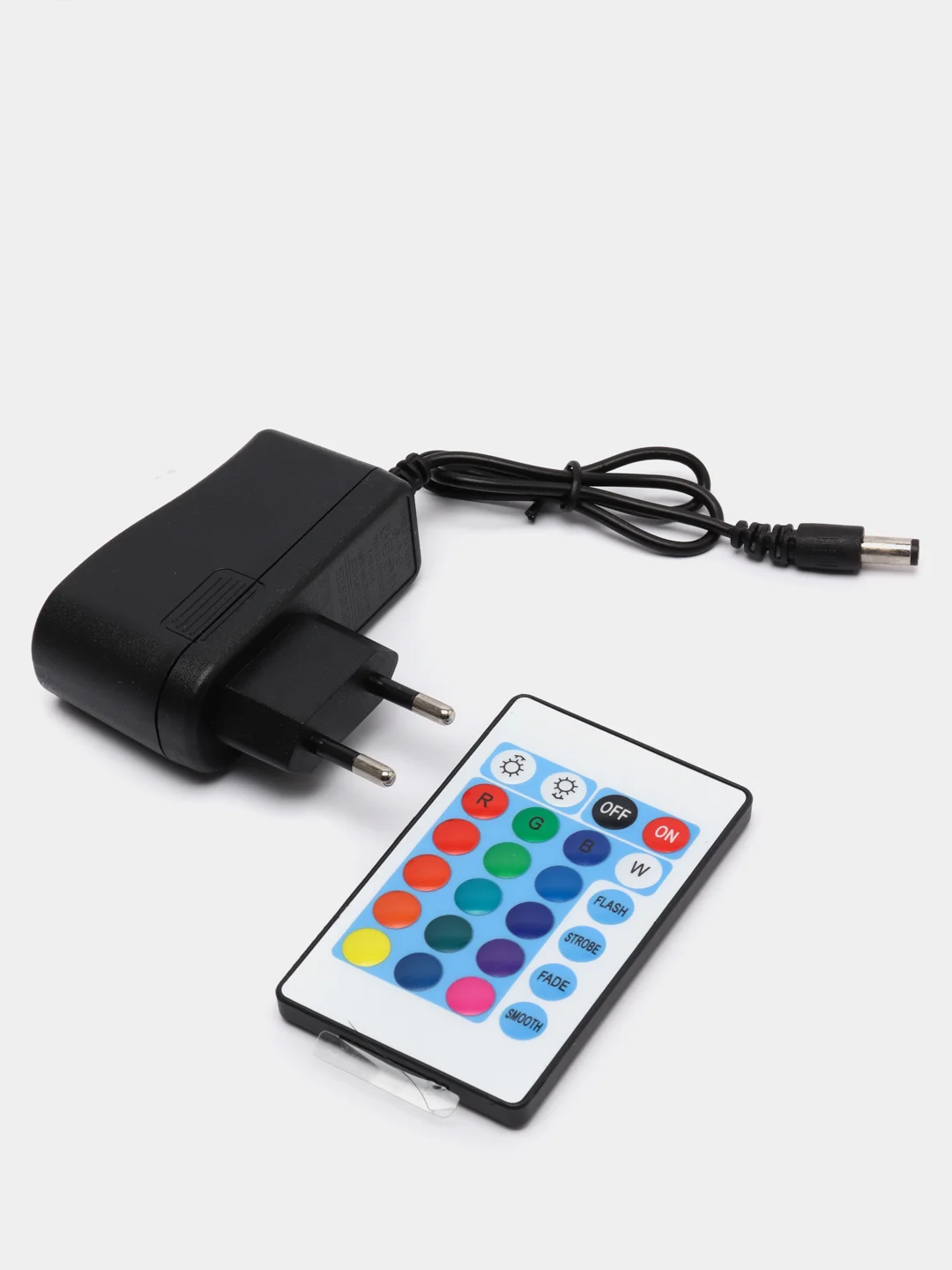 Светодиодная RGB LED лента, 12 режимов, с пультом и блоком питания, 5 метров